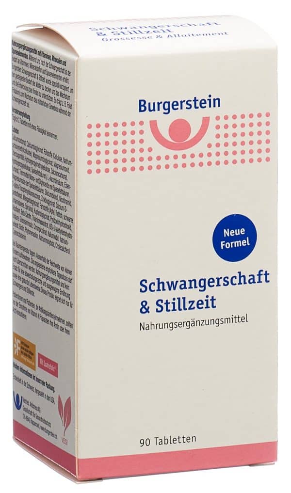 PICFRONT3D BURGERSTEIN Schwangerschaft&Stillzeit Tabl 90 Stk