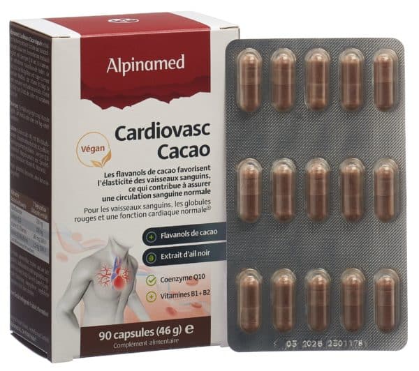 PICBACK3DPLUS ALPINAMED Cardiovasc Cacao Kaps 90 Stk