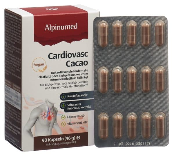 PICFRONT3DPLUS ALPINAMED Cardiovasc Cacao Kaps 90 Stk