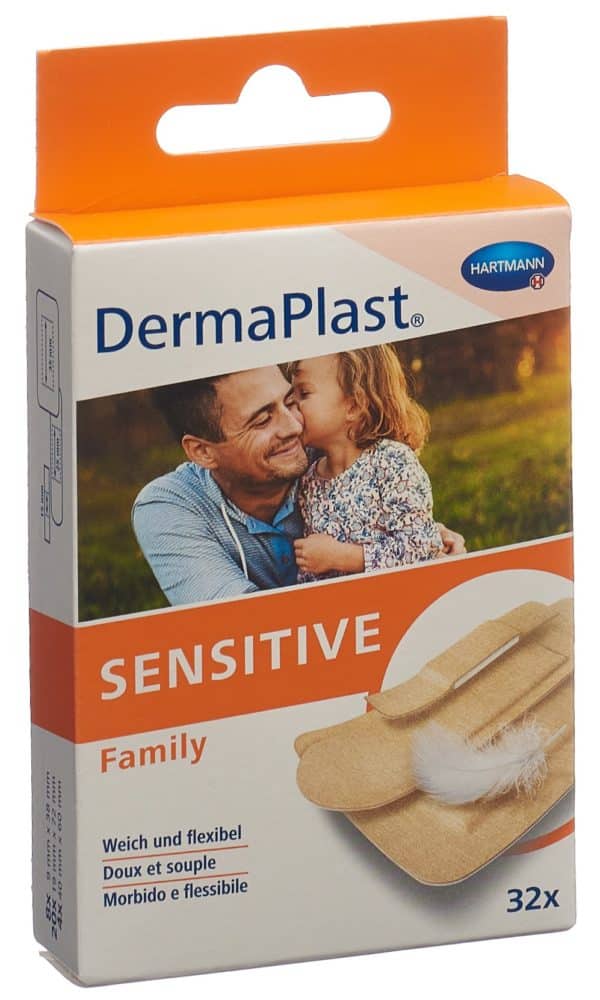 DERMAPLAST Sensitive Family Strips ass hf 32 Stk
