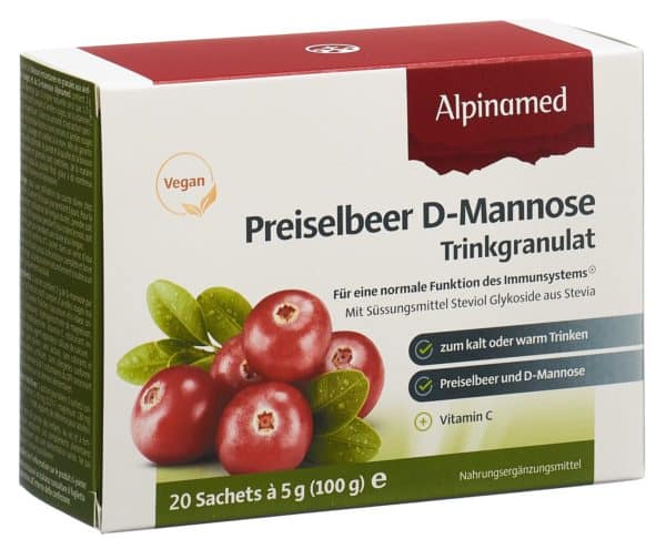 PICFRONT3D ALPINAMED Preiselbeer D-Mannose Gran 20 Btl 5 g