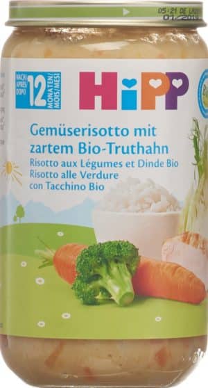 HIPP Gemüserisotto mit zartem Truthahn Glas 250 g