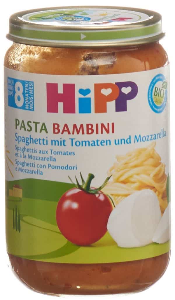 PICFRONT3D HIPP Pasta Bambini Spaghetti Tomat Mozzar 8M 220 g