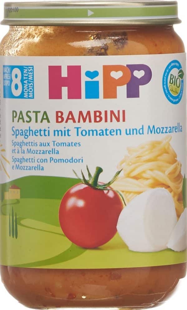 PICFRONT HIPP Pasta Bambini Spaghetti Tomat Mozzar 8M 220 g