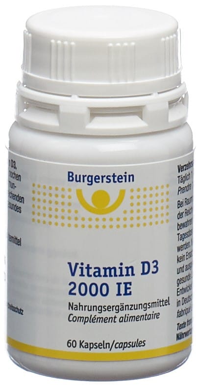 PICFRONT3D BURGERSTEIN Vitamin D3 Kaps 2000 IE Ds 60 Stk