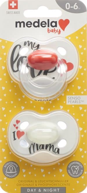 MEDELA Baby Nuggi Day&Night 0-6 Sig Love 2 Stk