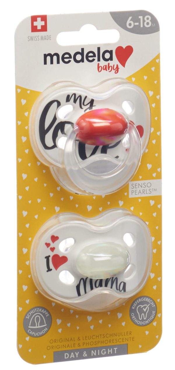 PICFRONT3D MEDELA Baby Nuggi Day&Night 6-18 Sig Love 2 Stk