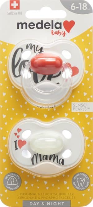 MEDELA Baby Nuggi Day&Night 6-18 Sig Love 2 Stk