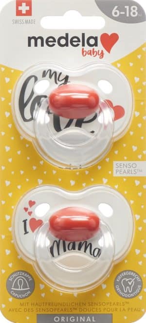 MEDELA Baby Nuggi Original 6-18 Sig Love 2 Stk