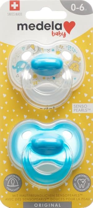 MEDELA Baby Nuggi Original 0-6 Blau 2 Stk