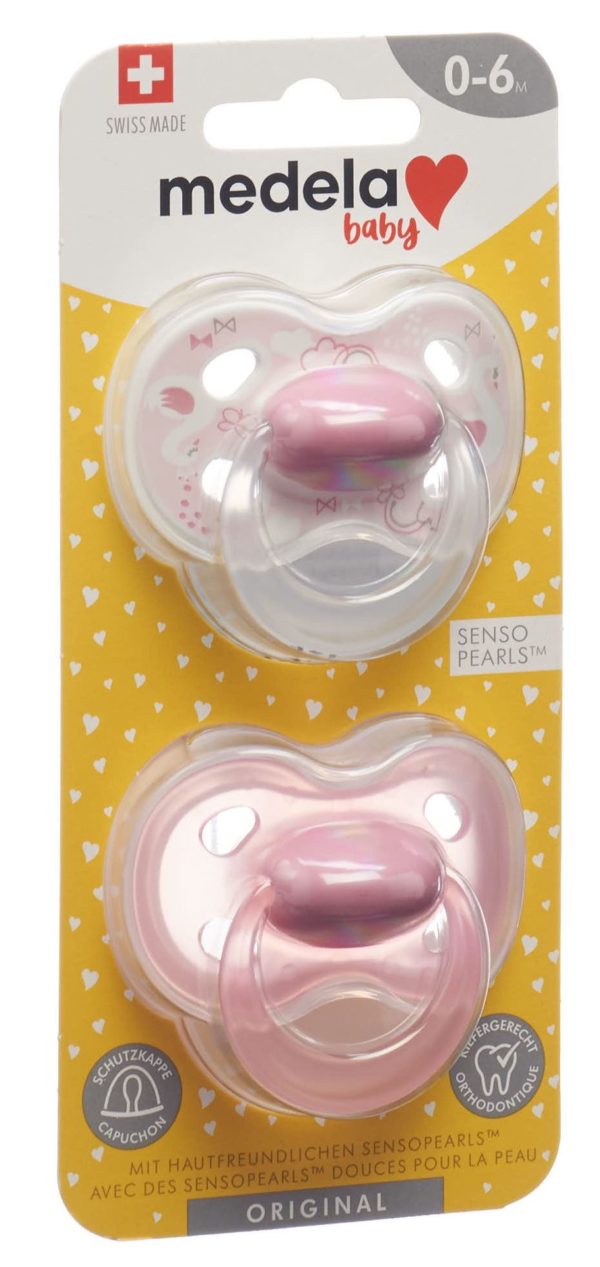 MEDELA Baby Nuggi Original 0-6  Rosa 2 Stk