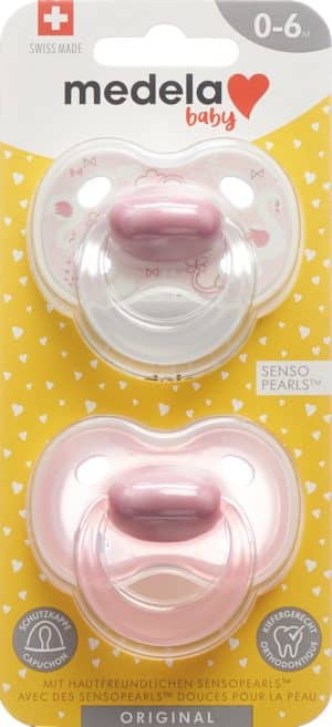 MEDELA Baby Nuggi Original 0-6  Rosa 2 Stk