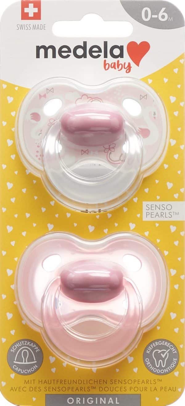 MEDELA Baby Nuggi Original 0-6  Rosa 2 Stk