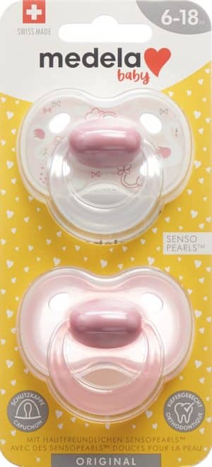 MEDELA Baby Nuggi Original 6-18 Rosa 2 Stk