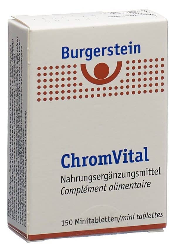 PICFRONT3D BURGERSTEIN Chromvital Tabl Disp 150 Stk