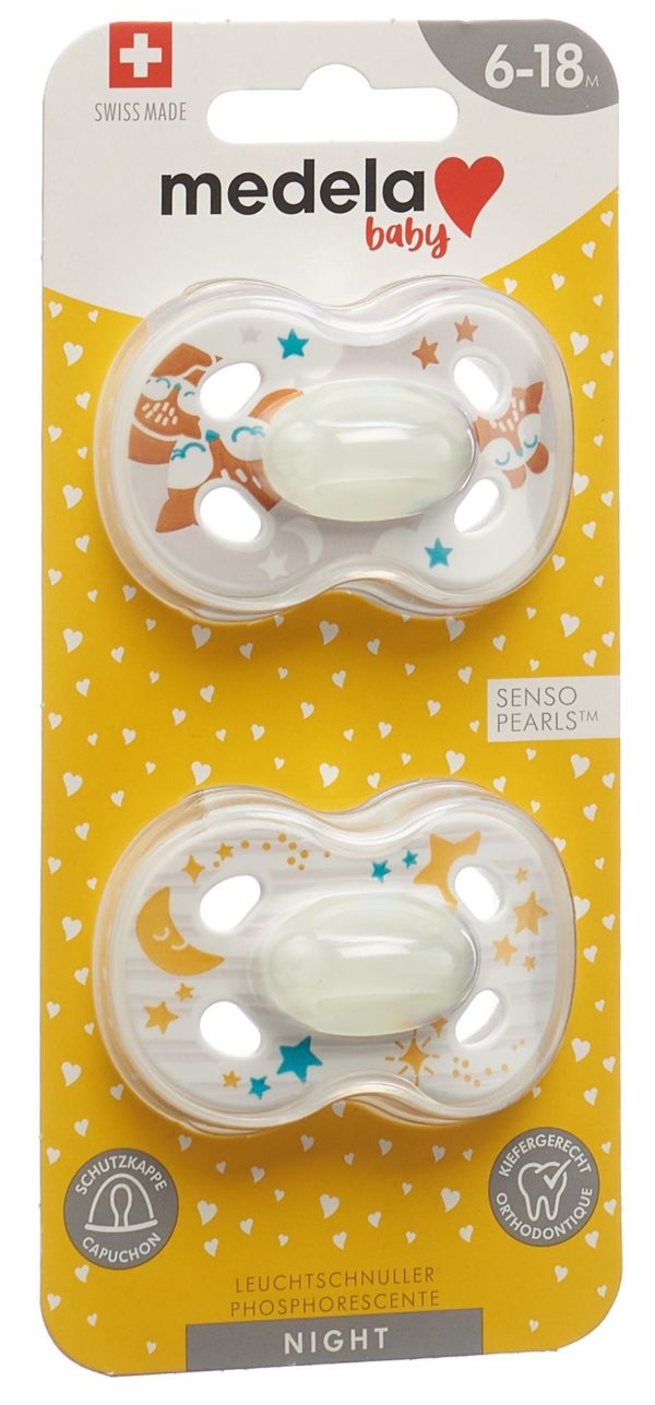 MEDELA Baby Nuggi Night&Night 6-18 Animals 2 Stk