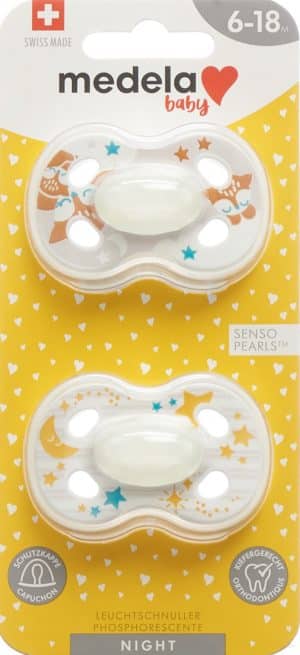 MEDELA Baby Nuggi Night&Night 6-18 Animals 2 Stk