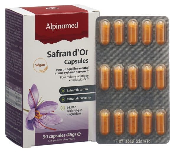 PICBACK3DPLUS ALPINAMED Safran Gold Kaps 90 Stk