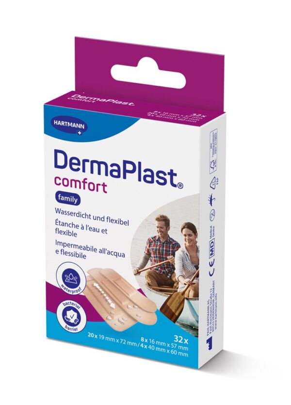 PICFRONT3D DERMAPLAST Comf Family Strips ass 3 Gr 32 Stk