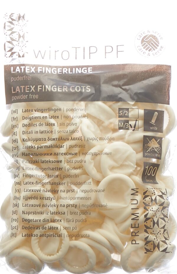GRIBI Fingerlinge Latex M puderfr unst 100 Stk