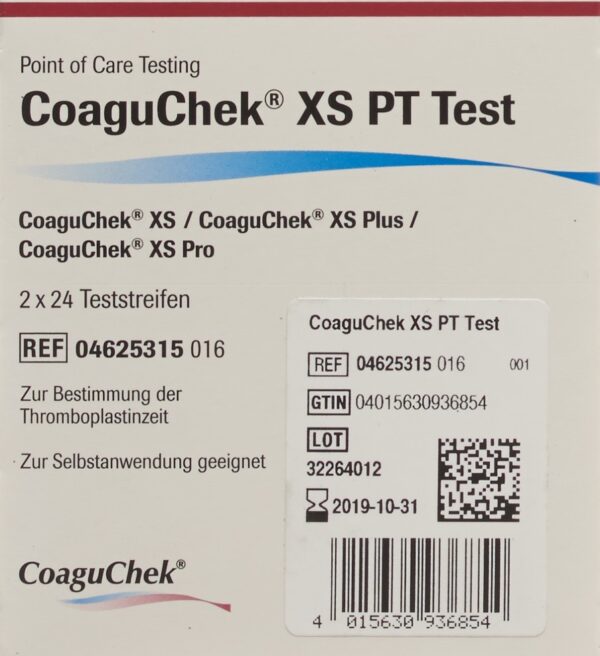 PICFRONT COAGUCHEK XS PT Teststreifen 2 x 24 Stk