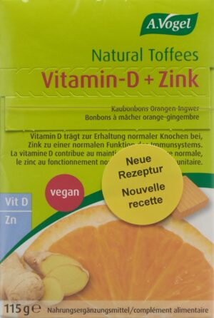 VOGEL Natural Toffees Vit D+Zink Orang-Ingw 115 g