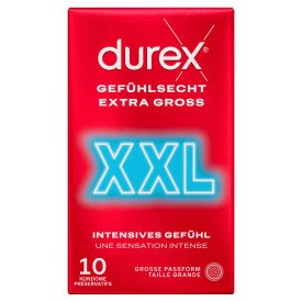 PICFRONT3D DUREX Gefühlsecht XXL Präservativ 10 Stk