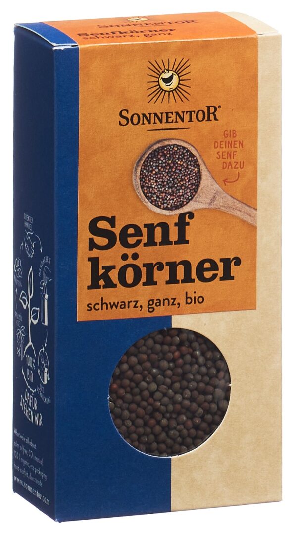 PICFRONT3D SONNENTOR Senfkörner schwarz ganz BIO 80 g