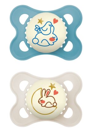 MAM Night Nuggi Sil 0-6m Boy 2 Stk