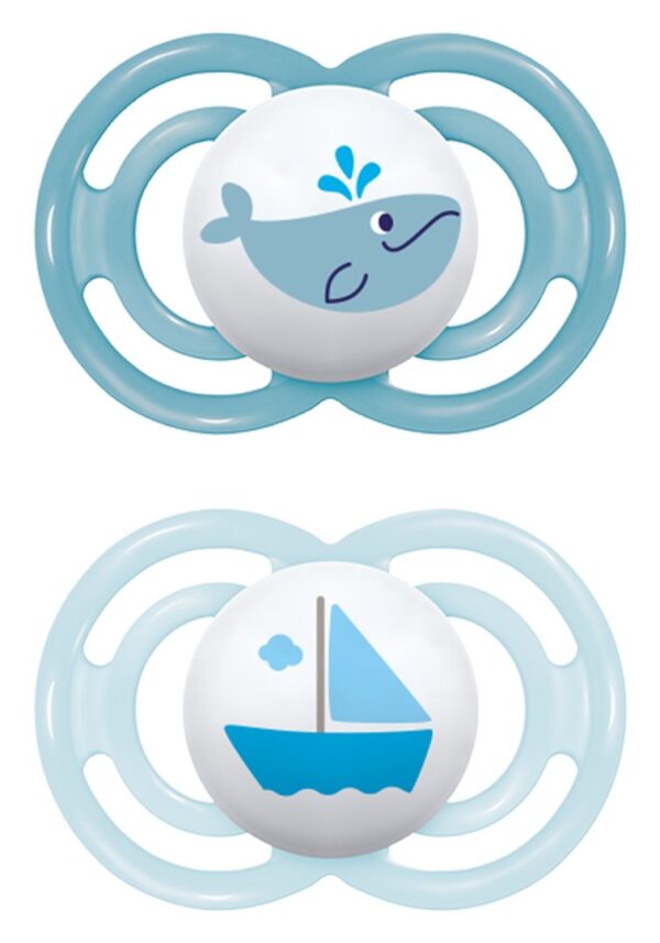 CONTENTFRONT MAM Original Nuggi 16-36m blue/blue 2 Stk