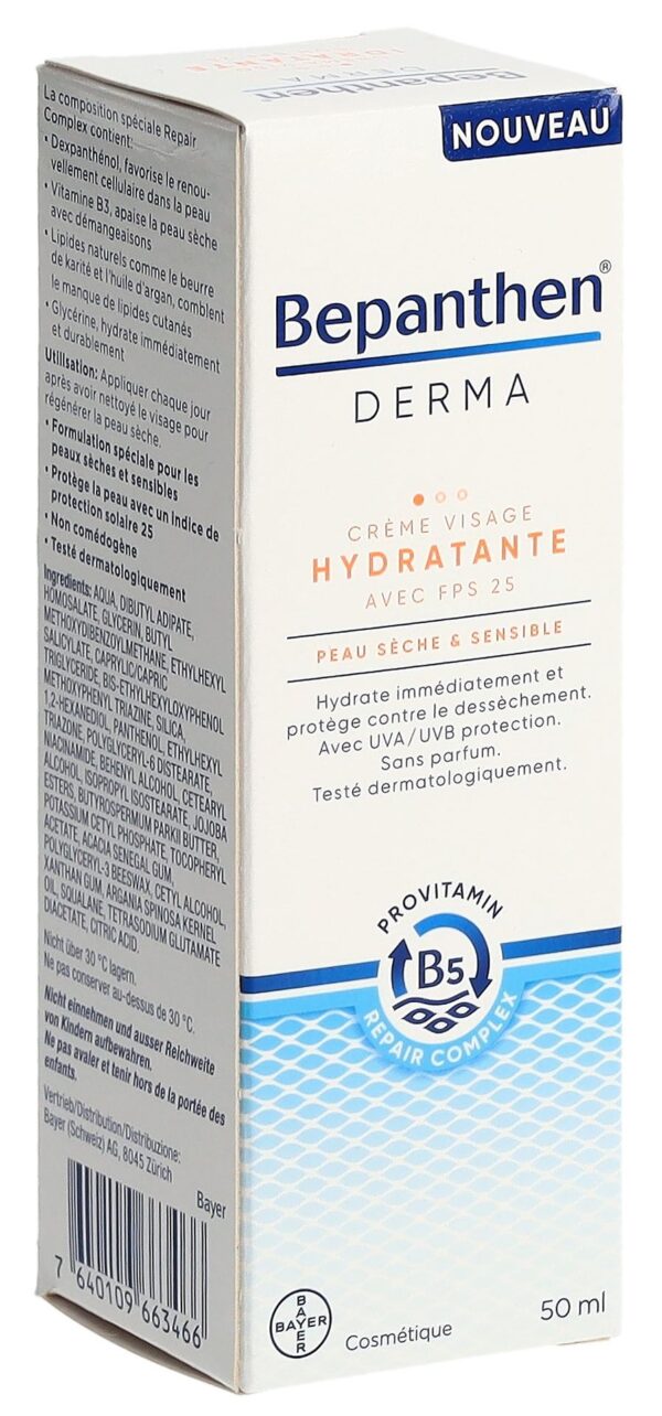 PICBACK3D BEPANTHEN DERMA Gesichtscr feuchtigk SPF25 50 ml