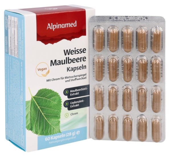 PICFRONT3DPLUS ALPINAMED Weisse Maulbeere Kaps 60 Stk