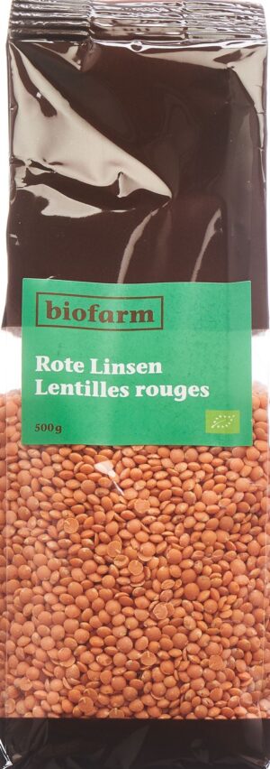 BIOFARM Rote Linsen Knospe Btl 500 g