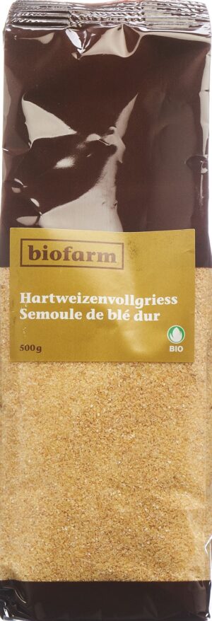 BIOFARM Hartweizenvollgriess Knospe Btl 500 g
