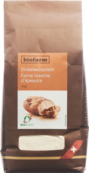 BIOFARM Dinkel Weissmehl Knospe Btl 1 kg