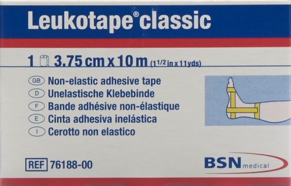 PICFRONT LEUKOTAPE classic economy 10mx3.75cm rot 12 Stk