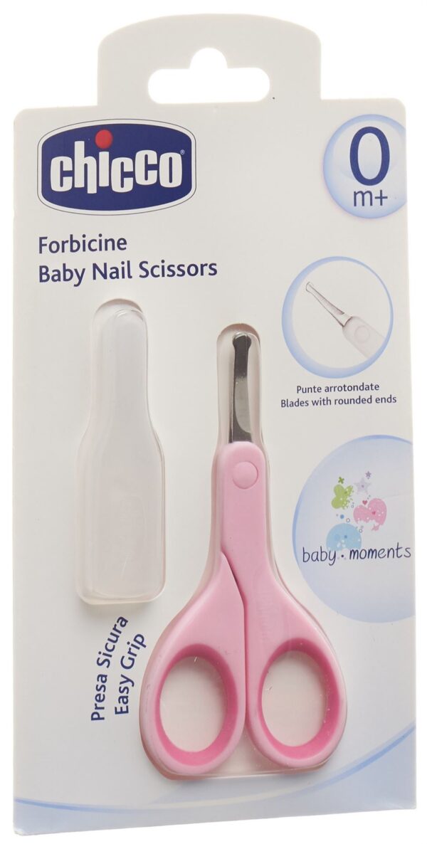 PICFRONT3D CHICCO Babyschere mit Schutzkappe rosa