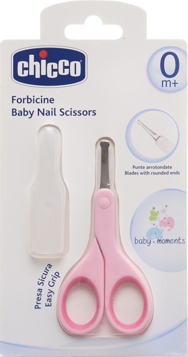 PICFRONT CHICCO Babyschere mit Schutzkappe rosa