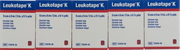 LEUKOTAPE K Kinesiologi Tape 5mx5cm rot 5 Stk