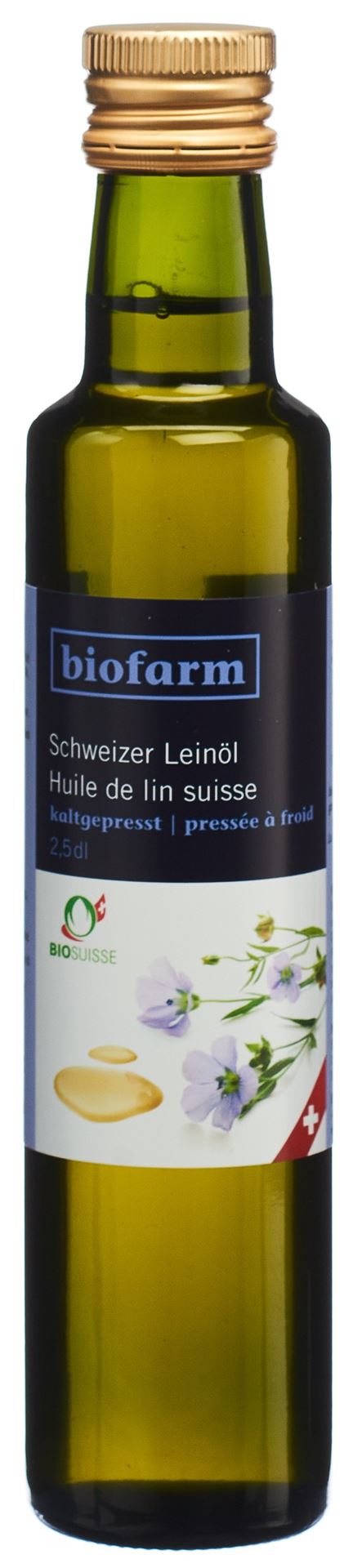 PICFRONT3D BIOFARM Leinöl CH Knospe Bio Suisse Fl 2.5 dl