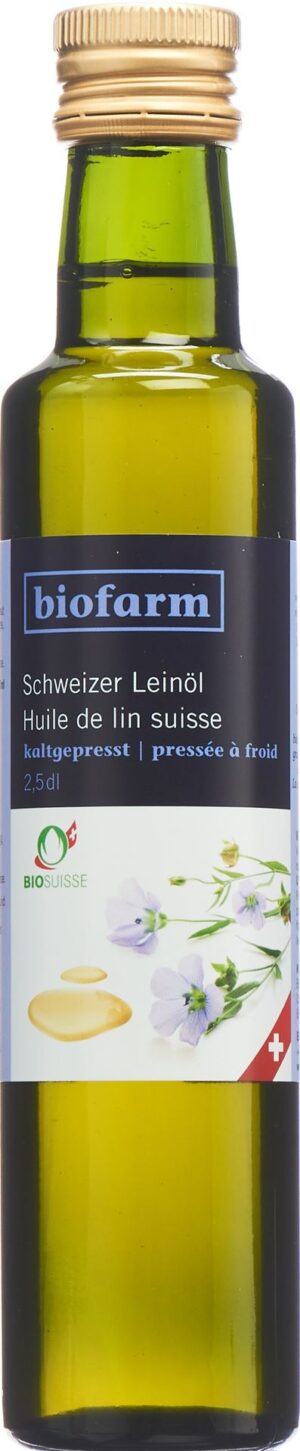 BIOFARM Leinöl CH Knospe Bio Suisse Fl 2.5 dl