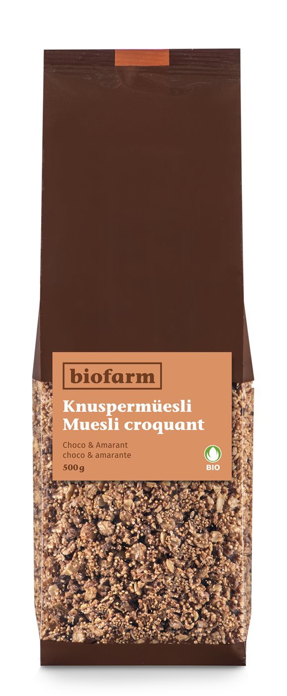 PICFRONT3D BIOFARM Knusper Müesli Amaranth Choco Knos 500 g