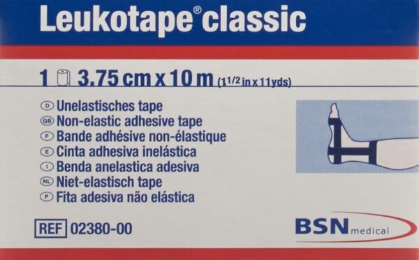 PICFRONT LEUKOTAPE classic economy 10mx3.75cm rot 12 Stk
