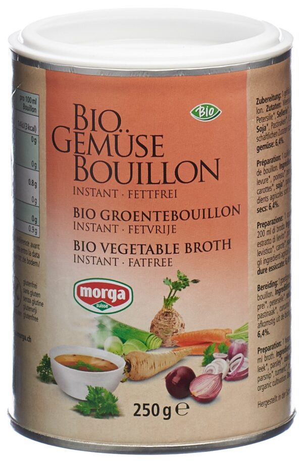 MORGA Gemüse Bouillon fettfrei Bio Ds 250 g