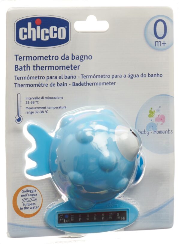 CHICCO Badethermometer Globe Fish light blue 0m+