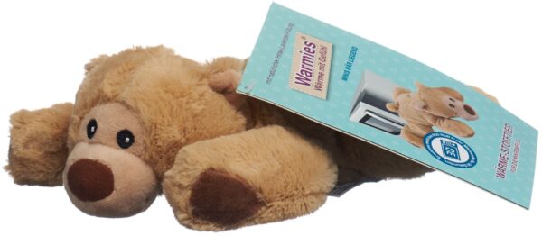 PICFRONT3D WARMIES Minis Wärme-Stofftier Bär liegend beige