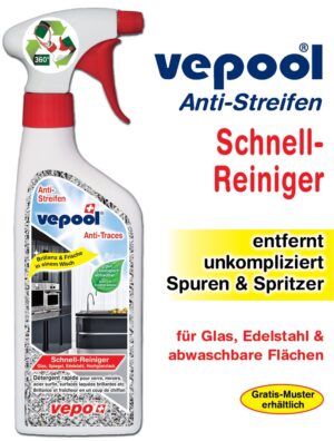 VEPOOL Anti-Streifen Schnellrein Ersatzpack 500 ml