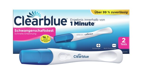 CLEARBLUE Schwangerschaftstest Schnell Erken 2 Stk