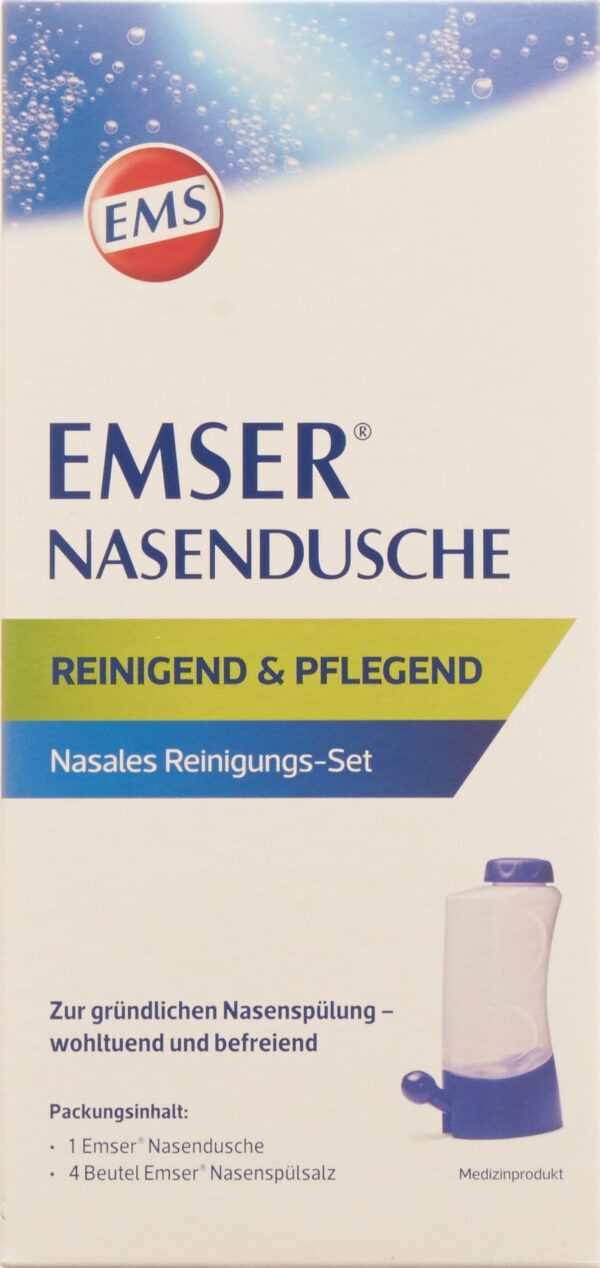 PICFRONT EMSER Nasendusche + 4 Btl Nasenspülsalz