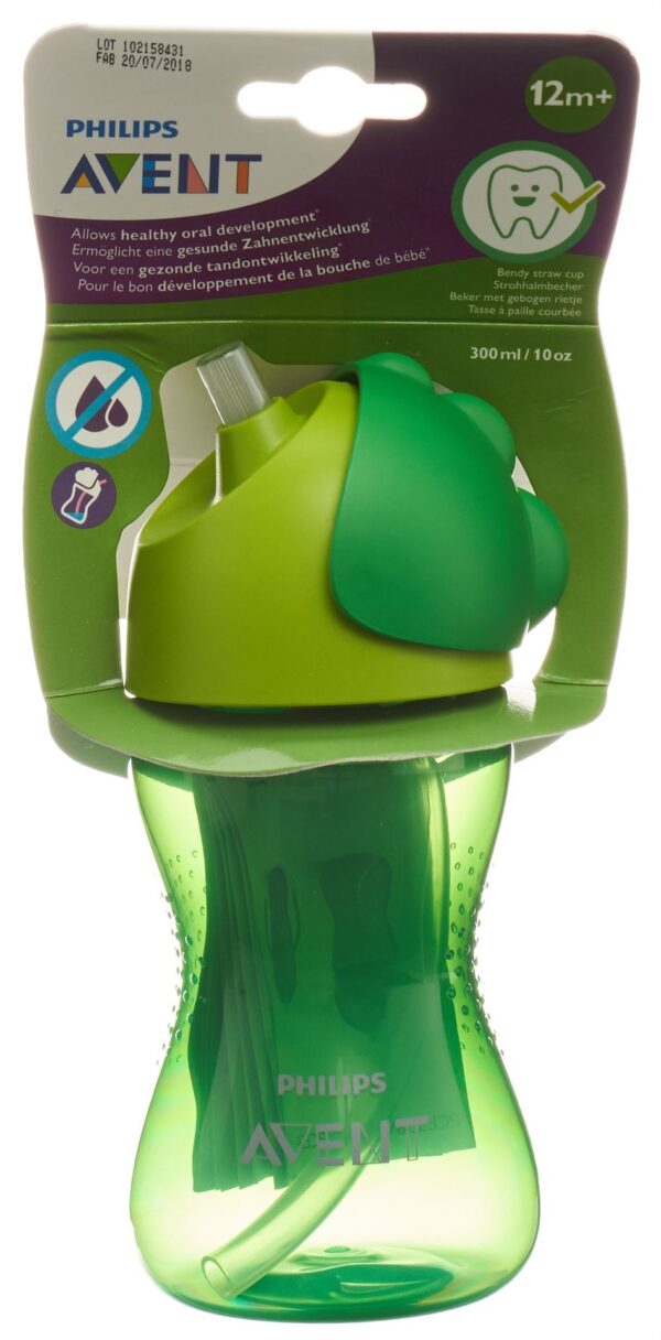 PICFRONT3D PHILIPS AVENT Strohhalm-Becher 300ml Boy grün